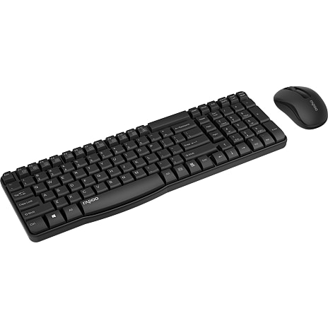 Rapoo X1800S trådløst tastatur/mus sæt - sort