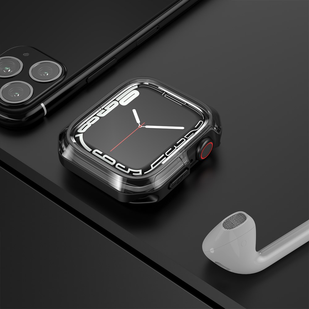 Apple Watch (45 mm) Hybrid Hardcase Bumper Hülle - Schwarz