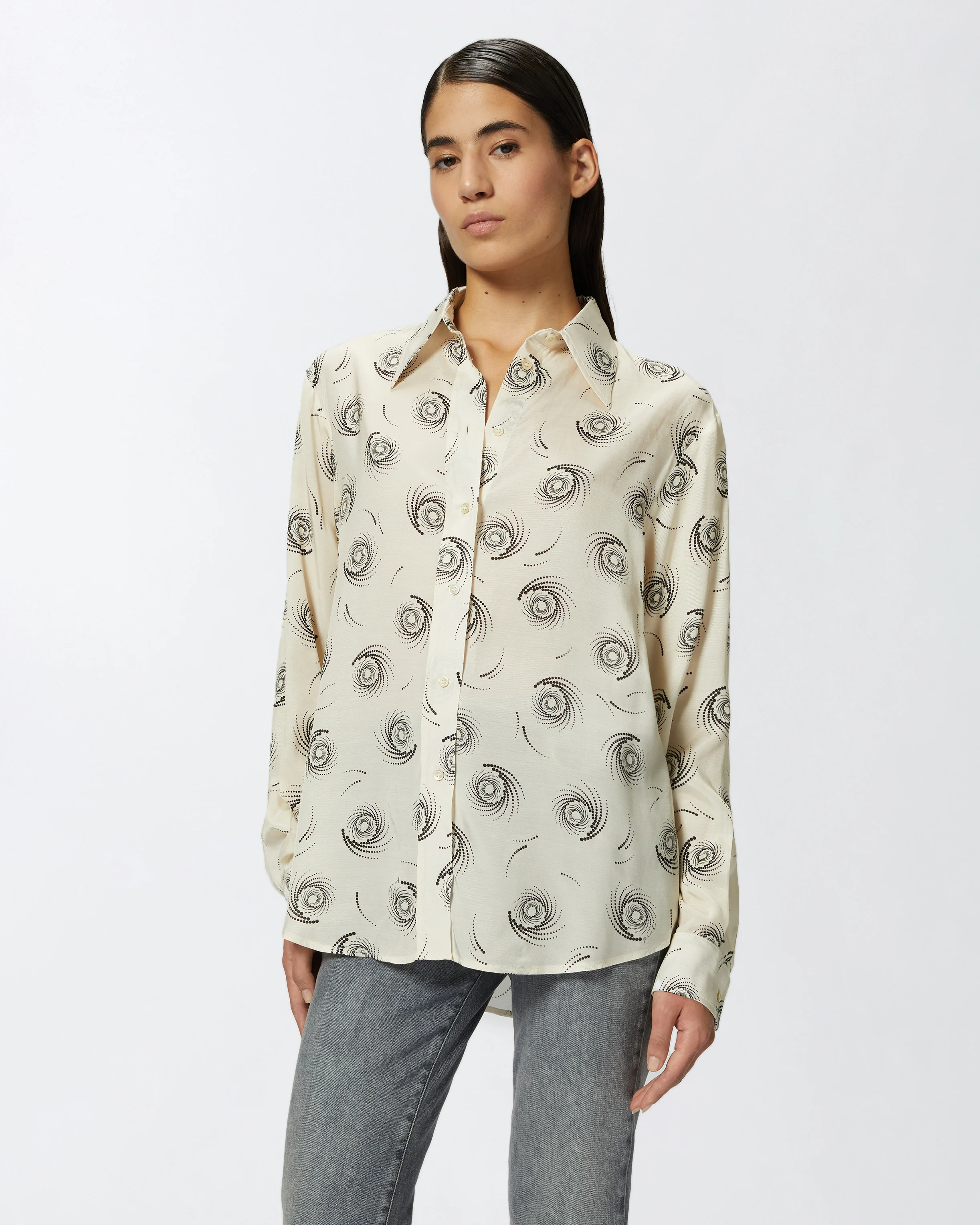 Chemise à imprimé tourbillon | Blanc