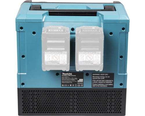 Makita XGT® 40V snoerloze magnetron, max. 350/500 W, inhoud 8 l, afmetingen (B x H x D): 34 x 34 x 41 cm, zonder accu en lader