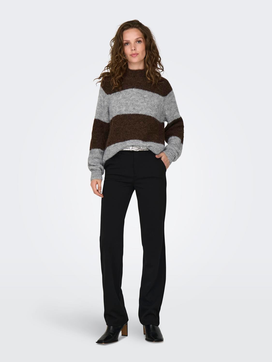 JDYZOEY Strickpullover Light Grey Melange