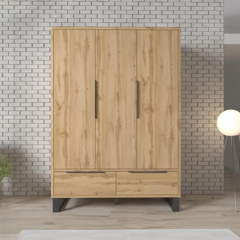 Meubella - Kledingkast Harlow - Eiken - 145 cm