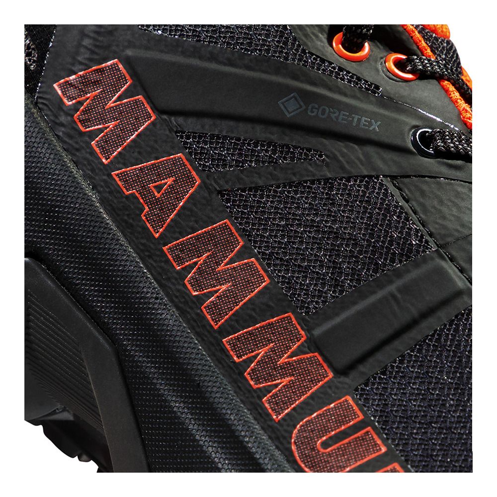 Mammut SERTIG II LOW GTX - Chaussures randonné Homme black/vibrant orange