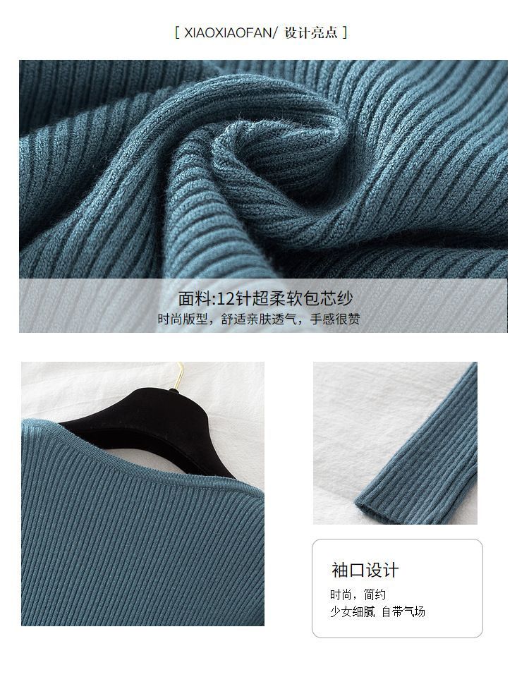 Frigga - Henley gebreide top