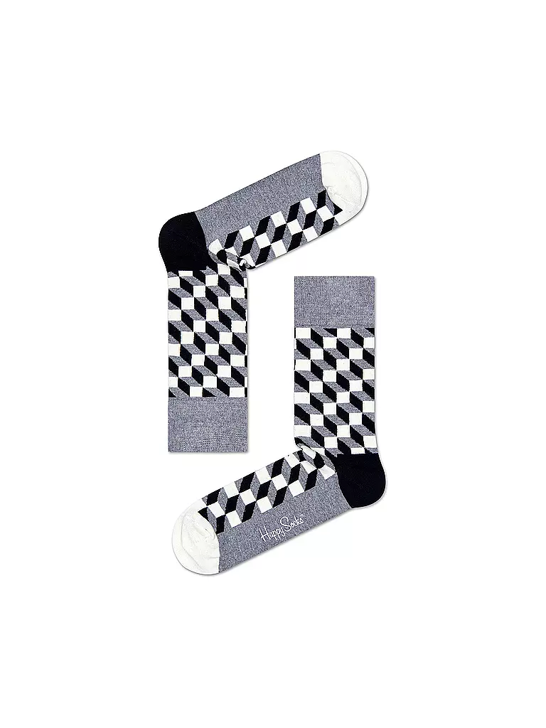 HAPPY SOCKS Herren Socken FILLED OPTIC 41-46 grey grau