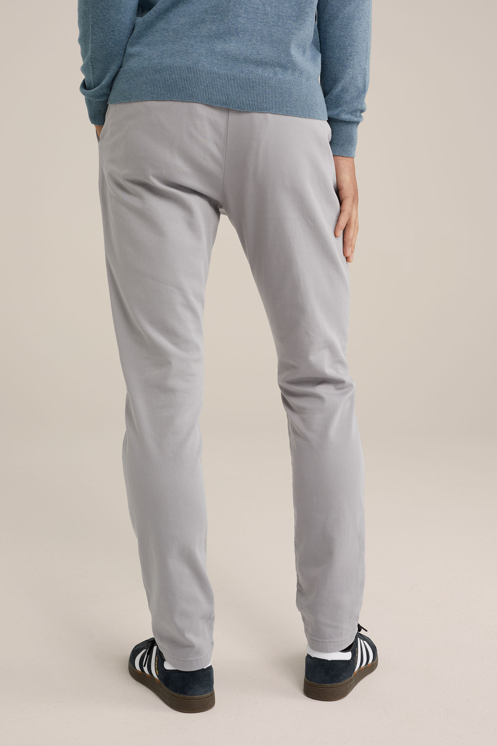 slim fit chino van jog kwaliteit Fundamentals Grijs