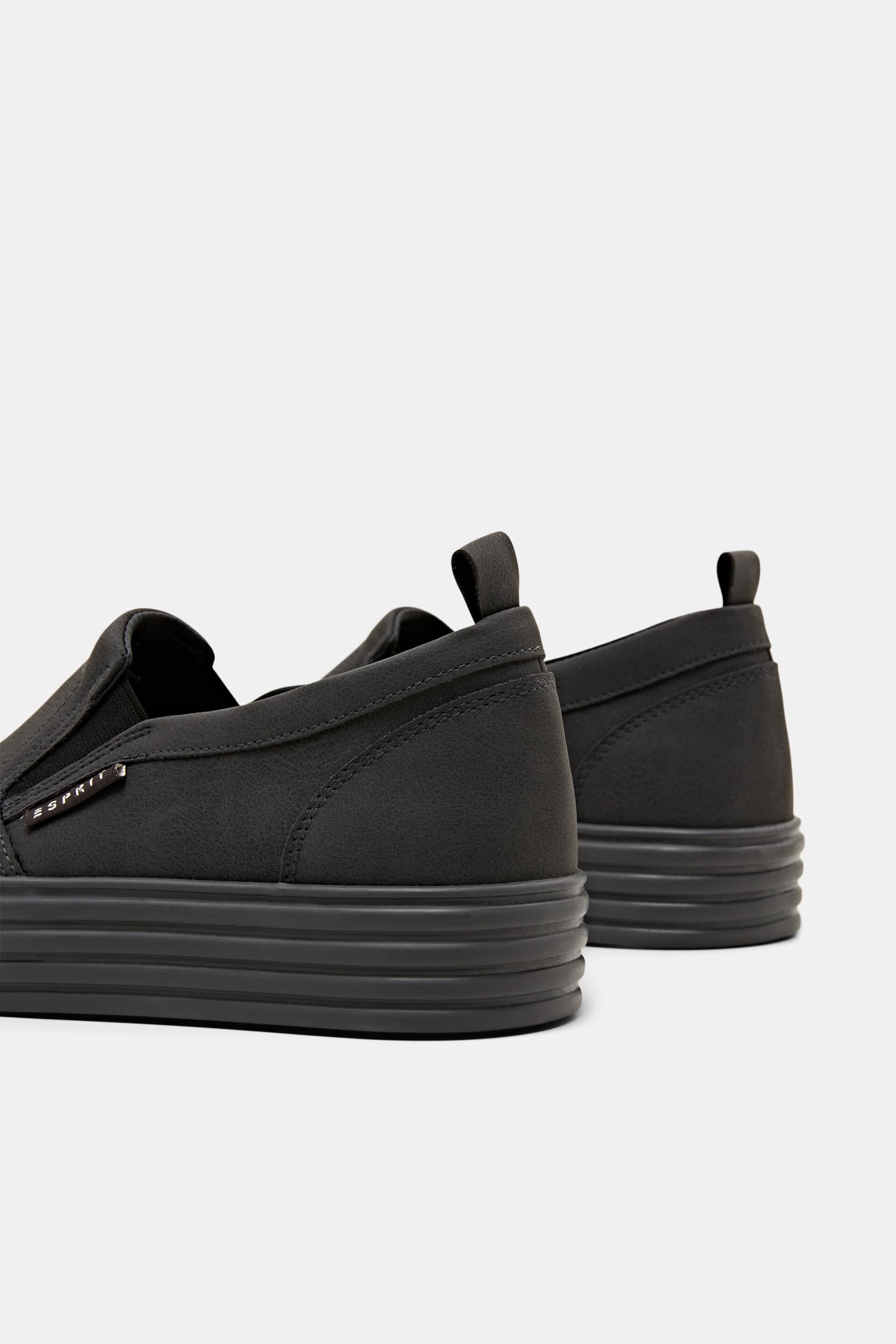Sneakers à enfiler en similicuir dotées d’une semelle à plateau