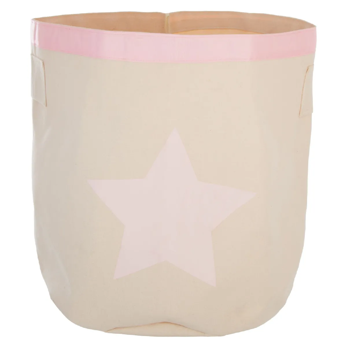 Atmosphera, Createur D'Interieur Atmosphera Panier de rangement Canvas rose