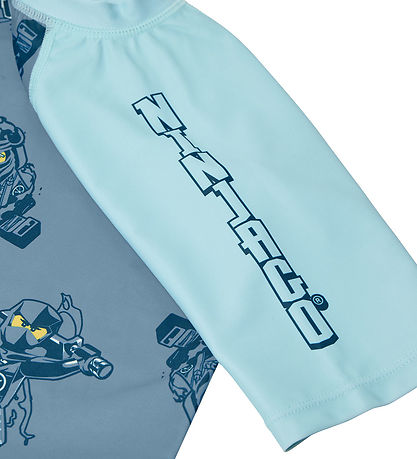LEGO® Ninjago Badeshirt - LwAgan 301 - UV40+ - Mattblau m. Pri