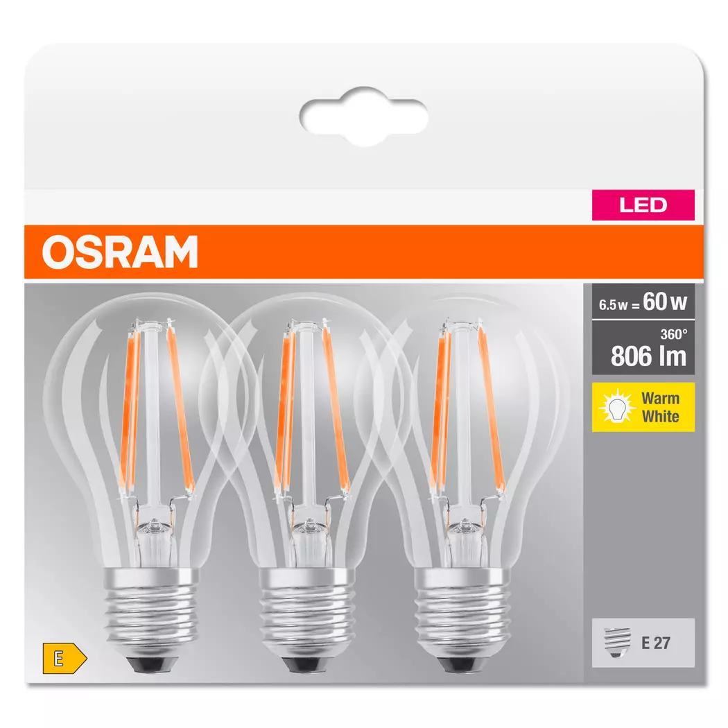 LED-Birne E27/6,5 Watt/Energie E