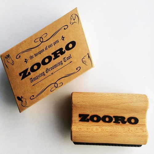 Escova para cães Zooro, cor madeira