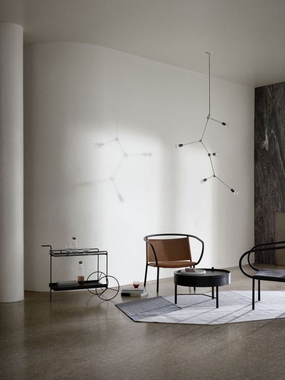 Audo Copenhagen Turning salontafel wit eiken/chroom