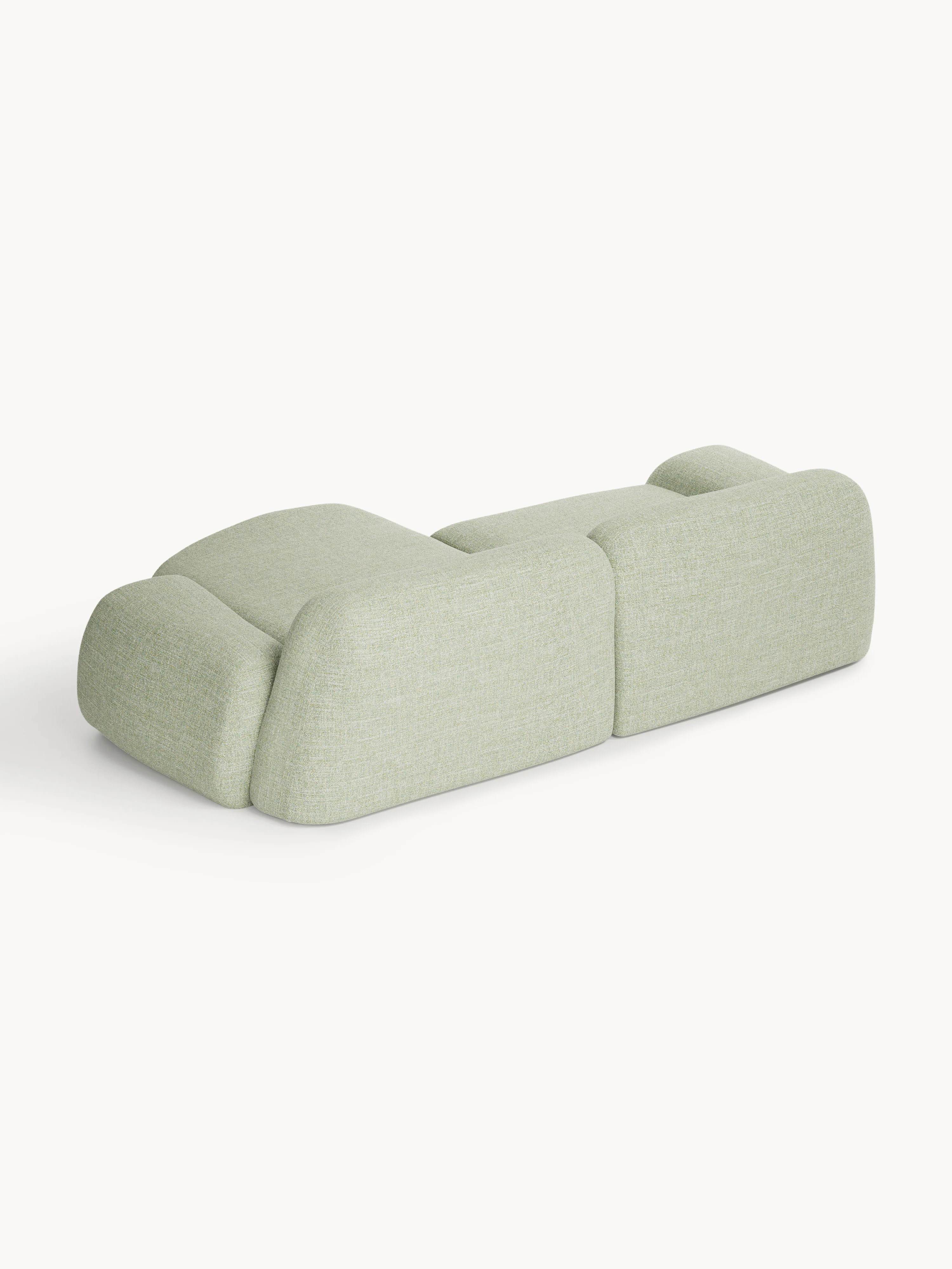 Modulaire bouclé hoekbank Wolke (3-zits)