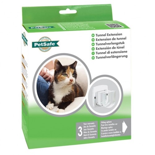 Túnel extensível branco para portas de gatos
