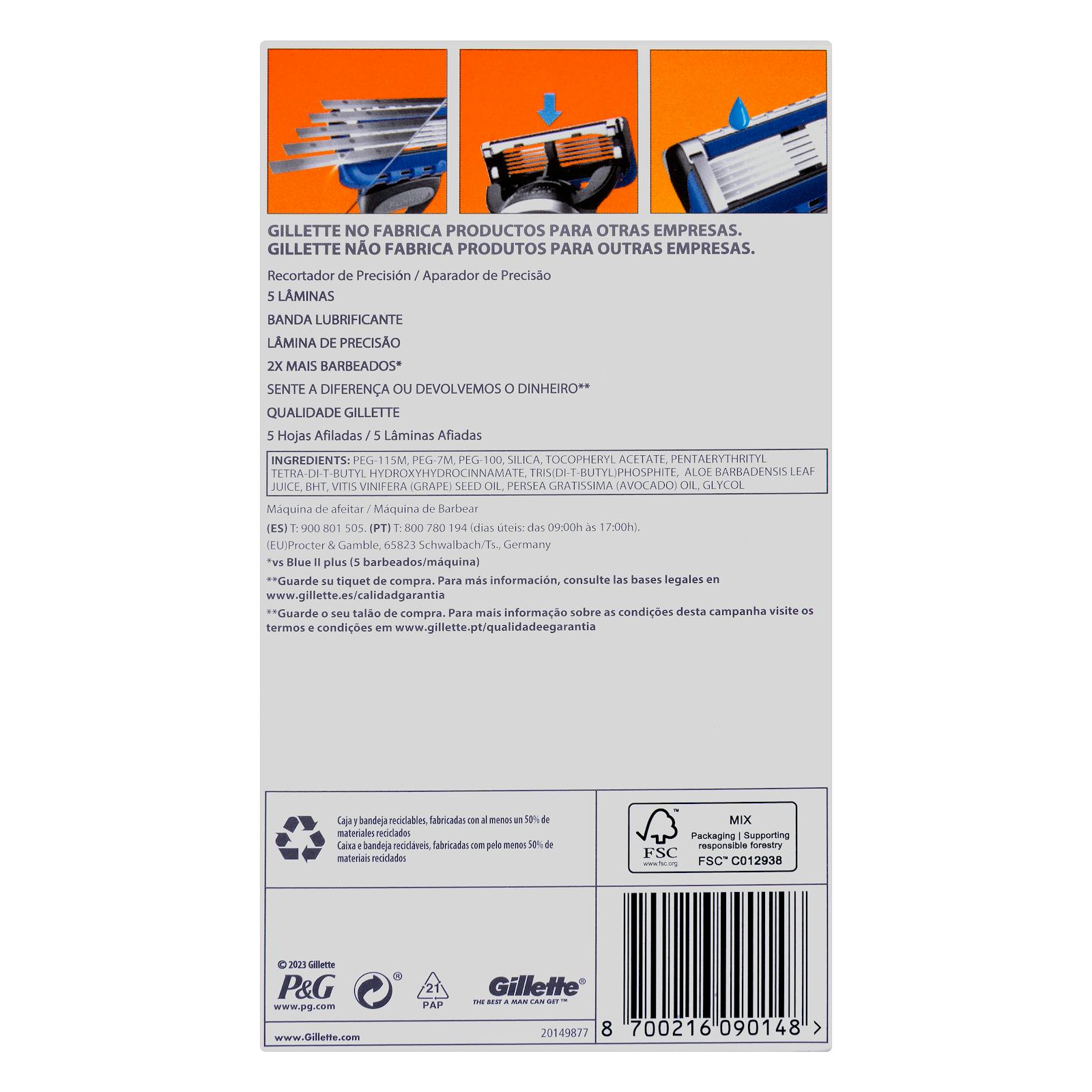 Rasoir rechargeable Gillette Fusion Sport à 5 lames