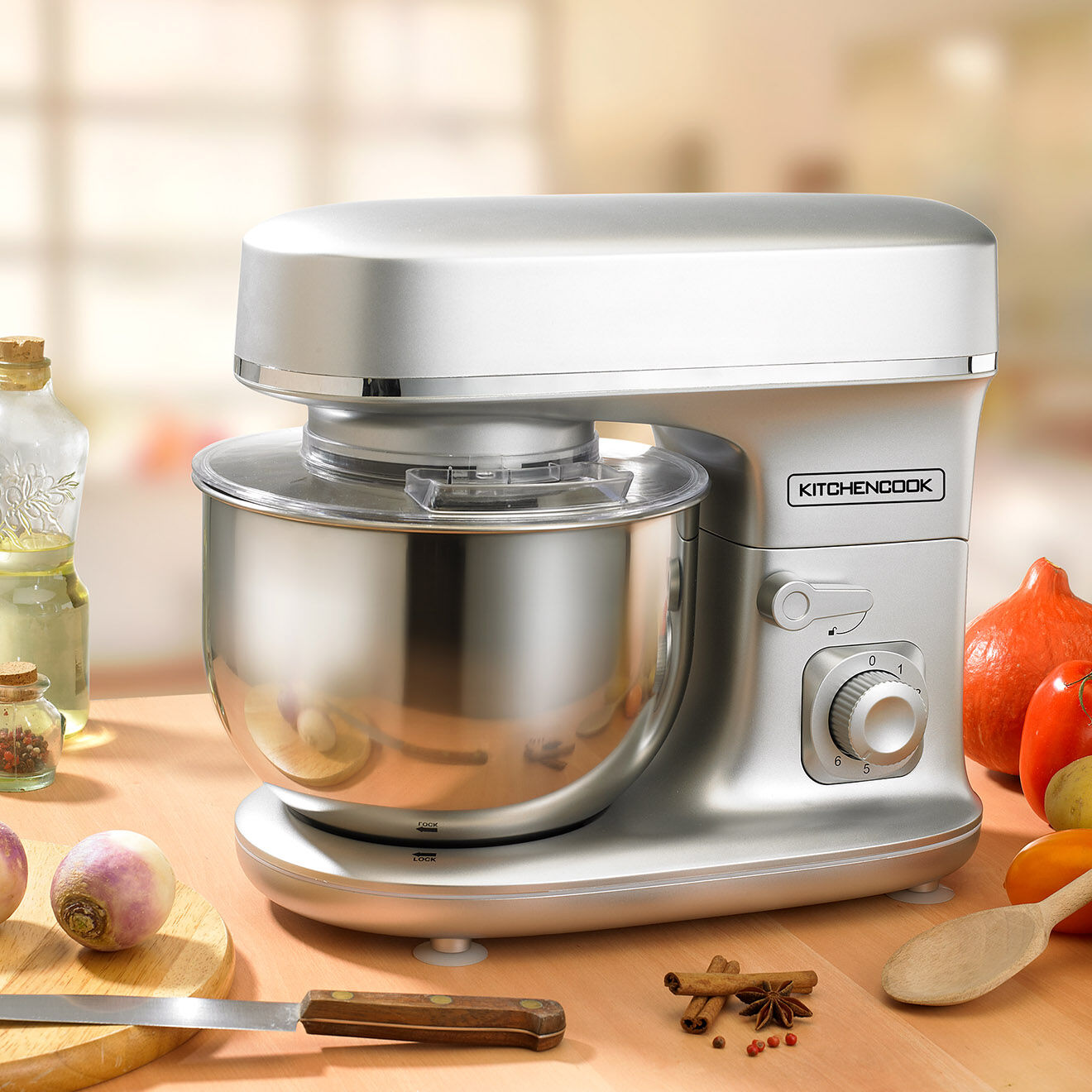 Kitchencook Robot pétrin avec bras amovible à 35° multicolore - 5 L