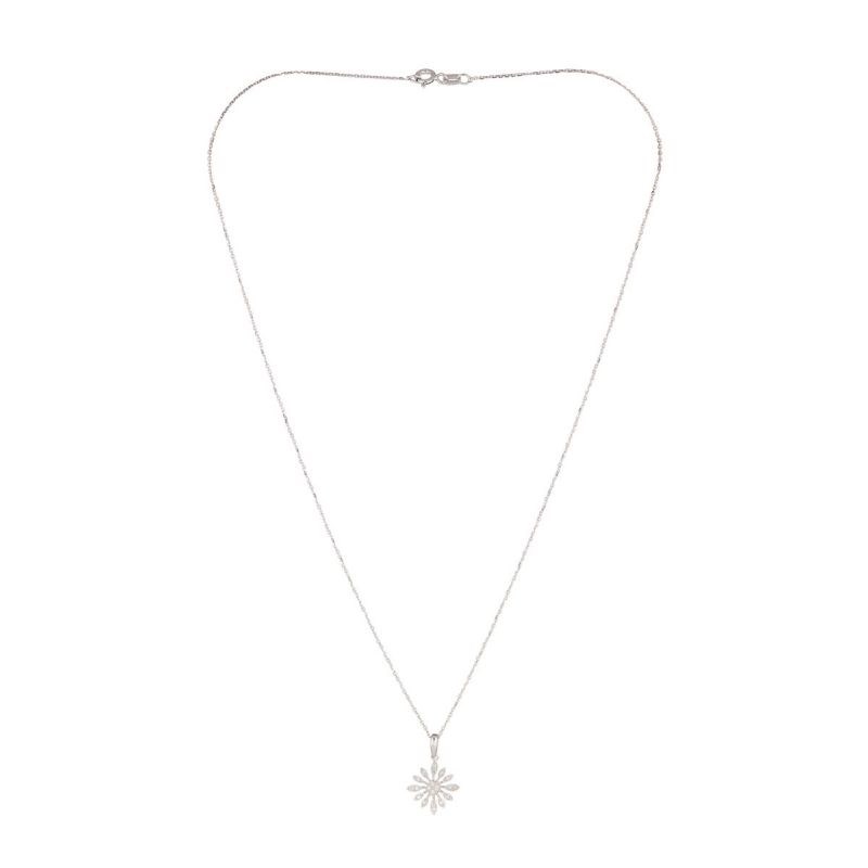 Pendentif Or Blanc et Diamant