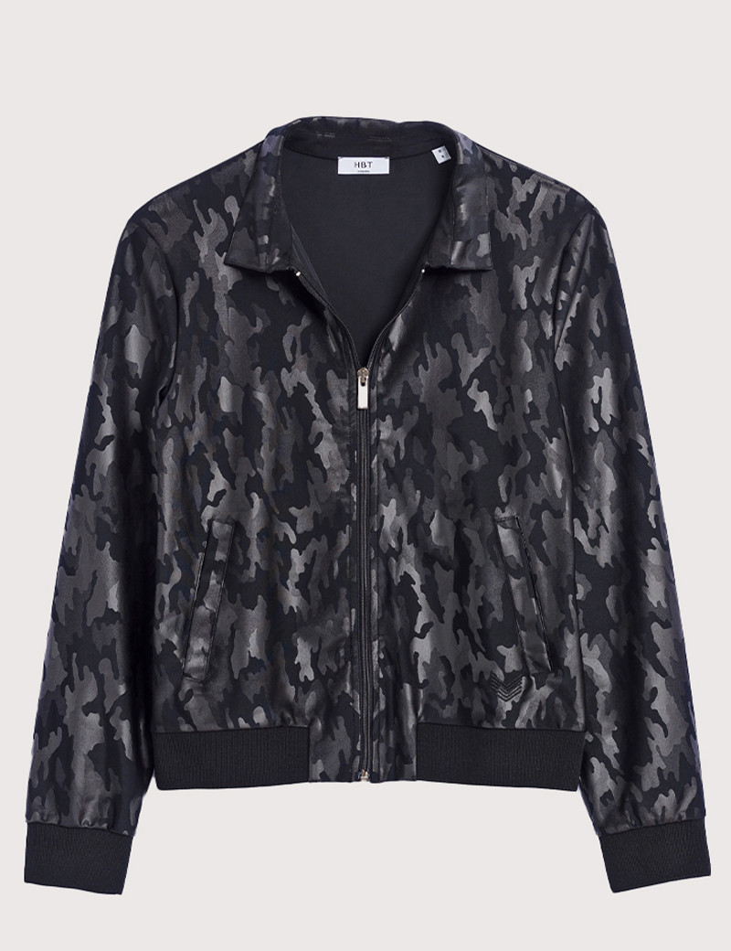 HBT BASICS INSOLITES | TOM VESTE ZIPPÉE NOIR CAMOUFLAGE