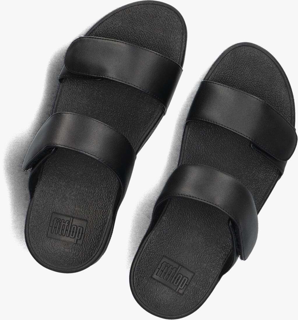 zwarte fitflop slippers lulu adjustable shimmerlux sides