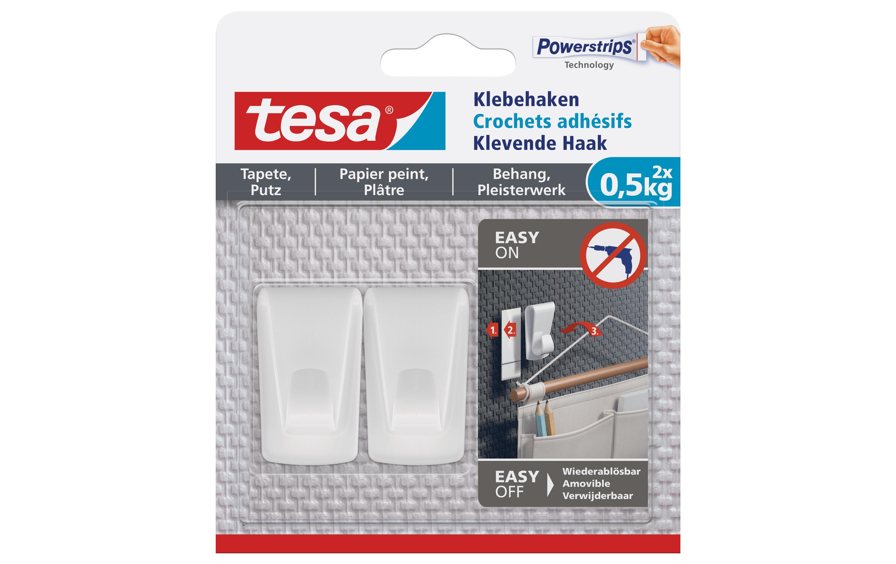 Klebehaken für Tapeten & Putz 0,5 kgKlebehaken für Tapete & Putz