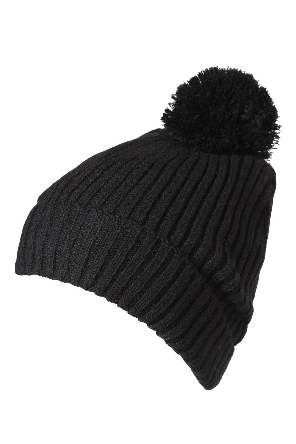 Sarlini muts met pompon zwart