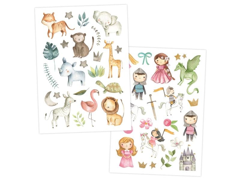 Papierdrachen Tattoo Set Bunter Mix 6 Bögen