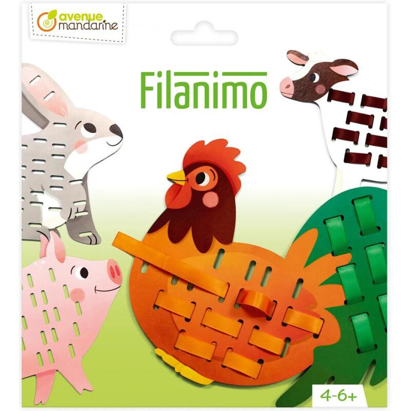 Rubans à tisser, Animaux de la ferme - Vert