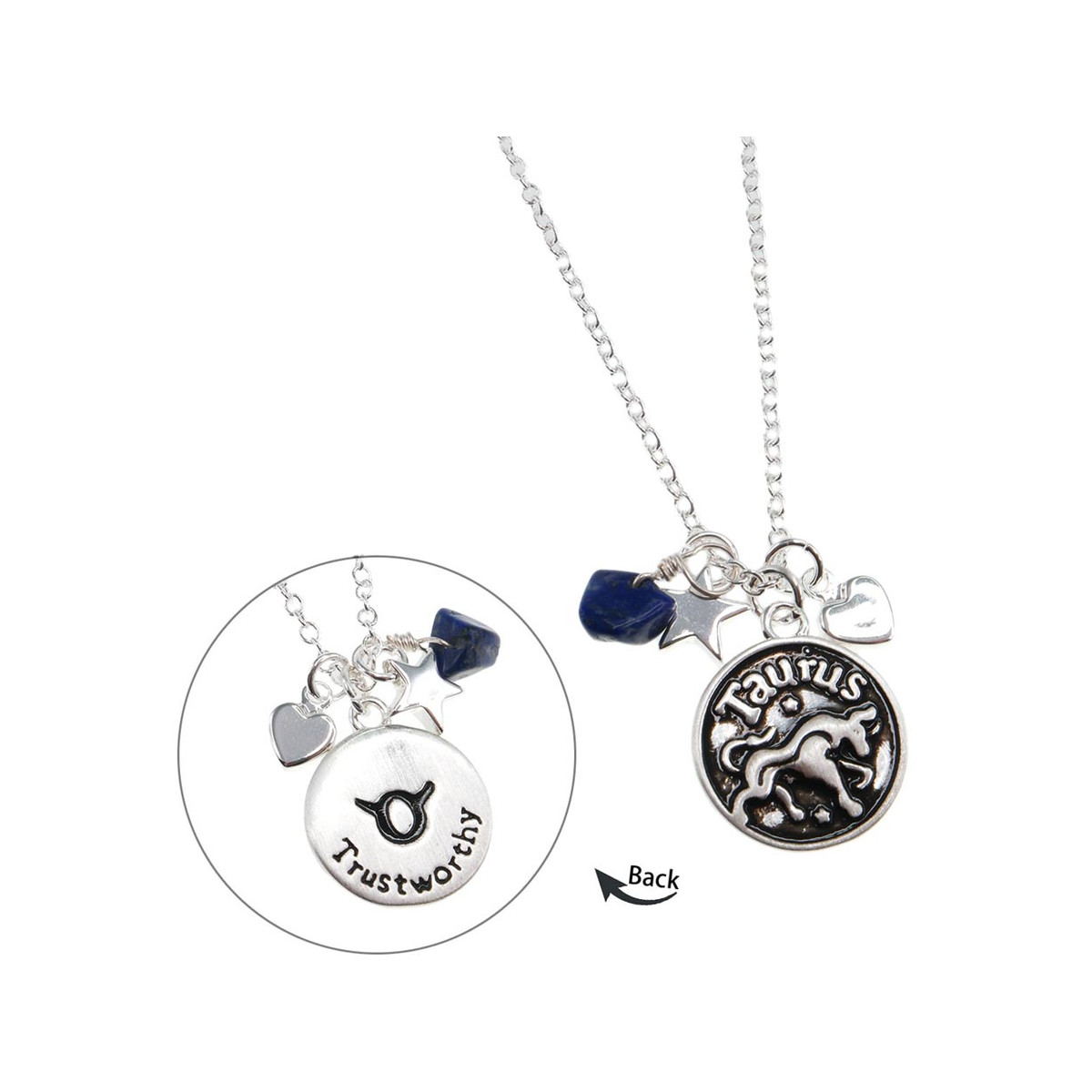 Collier laiton rhodié taureau