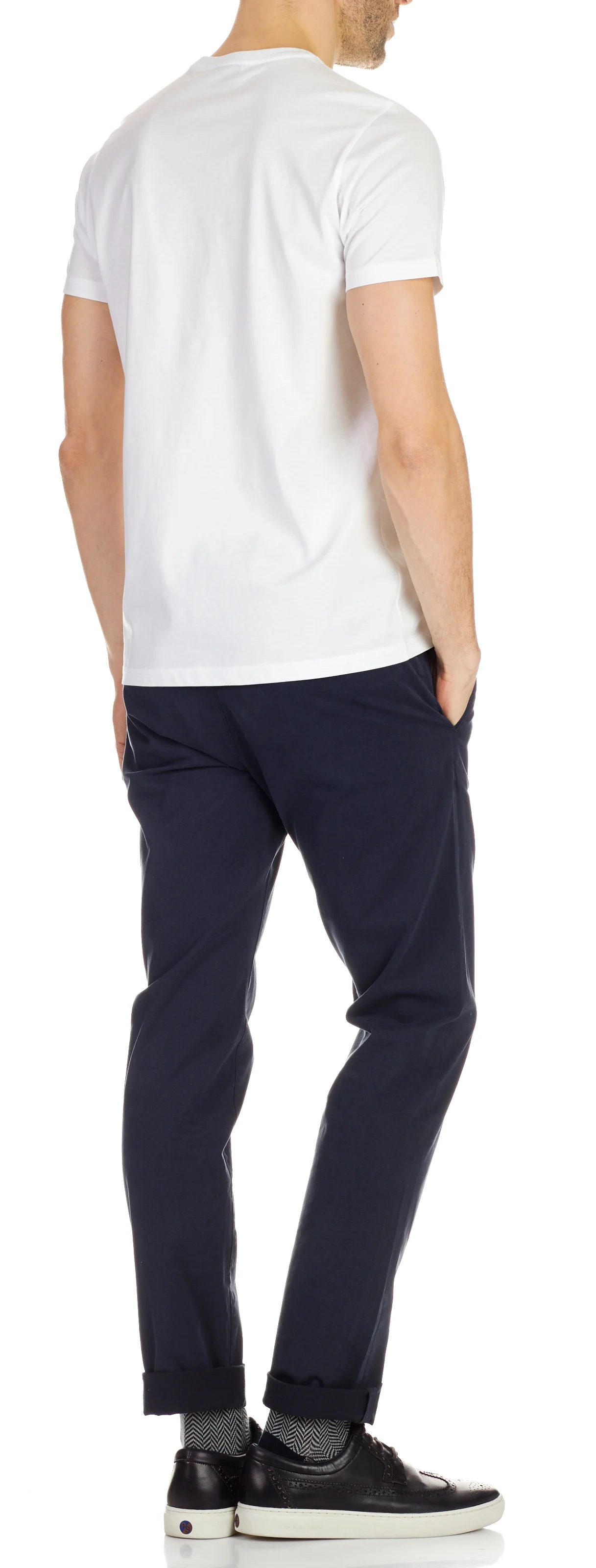 Chino slim en coton stretch | Bleu