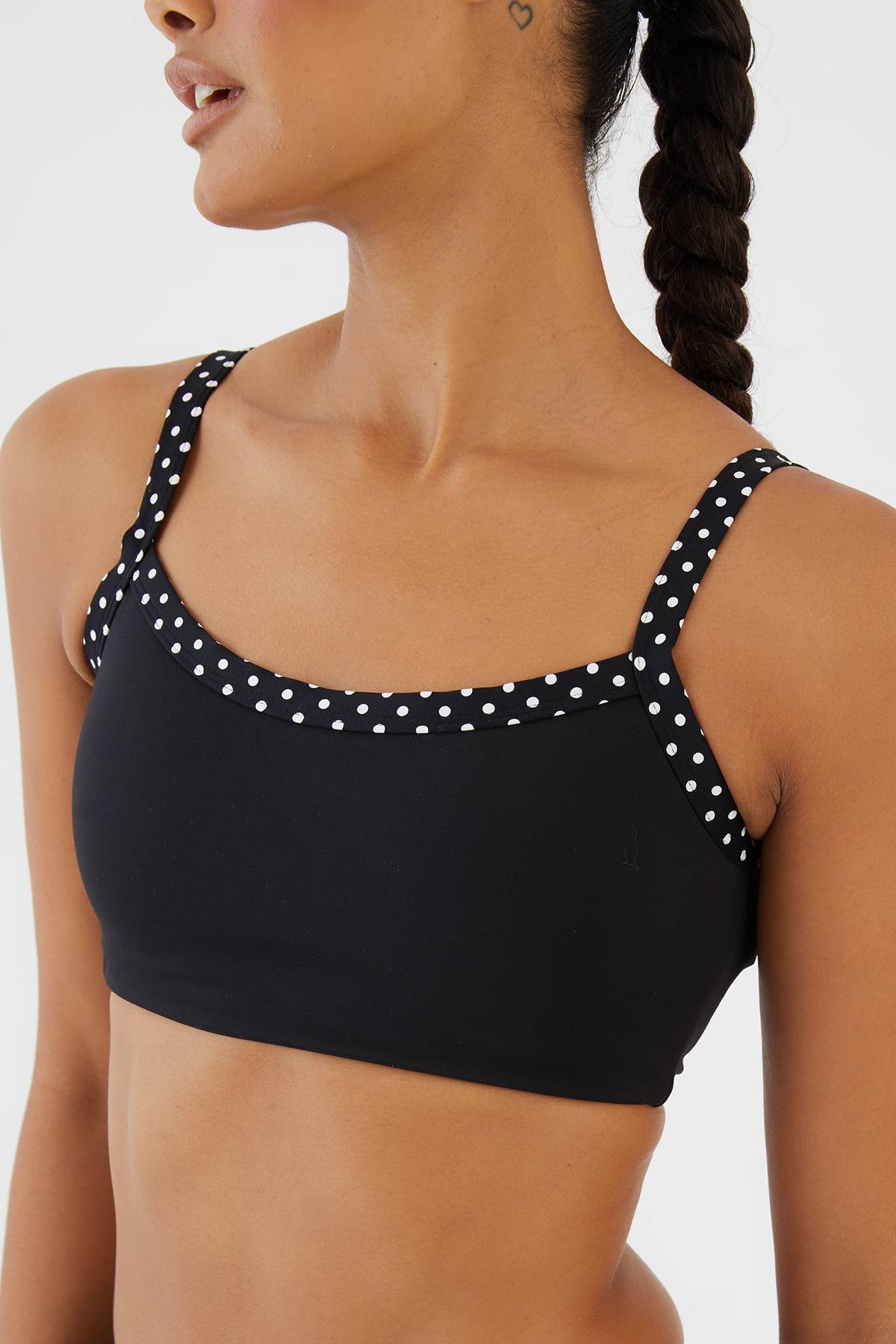 Brassière De Sport Sculptante À Pois Superposée Dsgn Studio