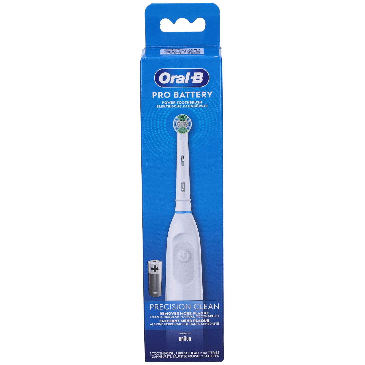 ORAL-B Pro Battery Precision Clean, batteriebetriebene Elektrische Zahnbürste Weiß