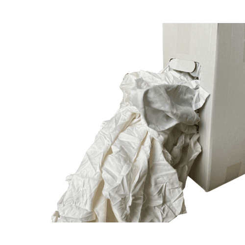 Essuyage issu du recyclage textile drap coton blanc