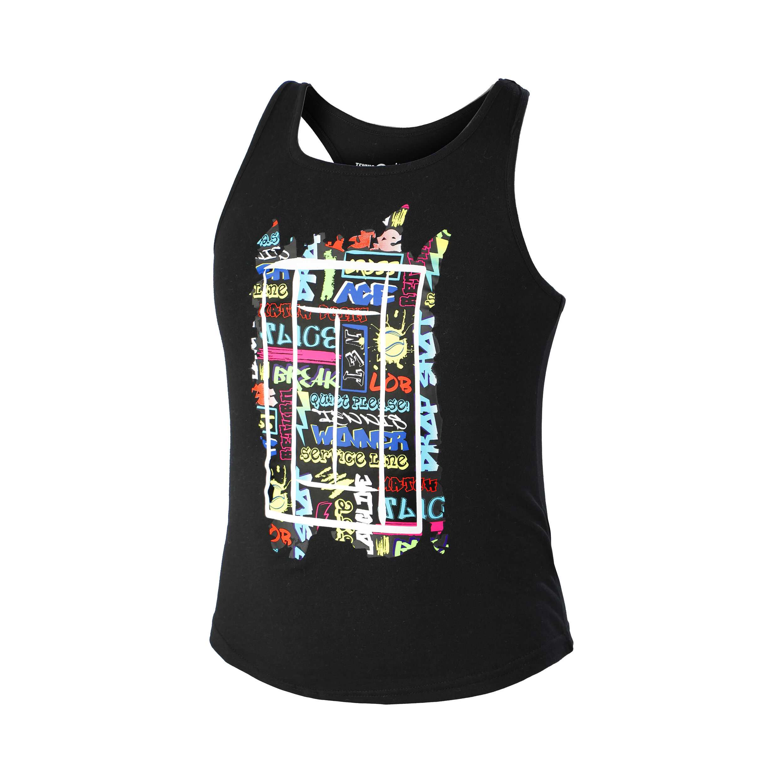 Tennis-Point Graffity Débardeur Tank Top Filles - Noir , Multicouleur