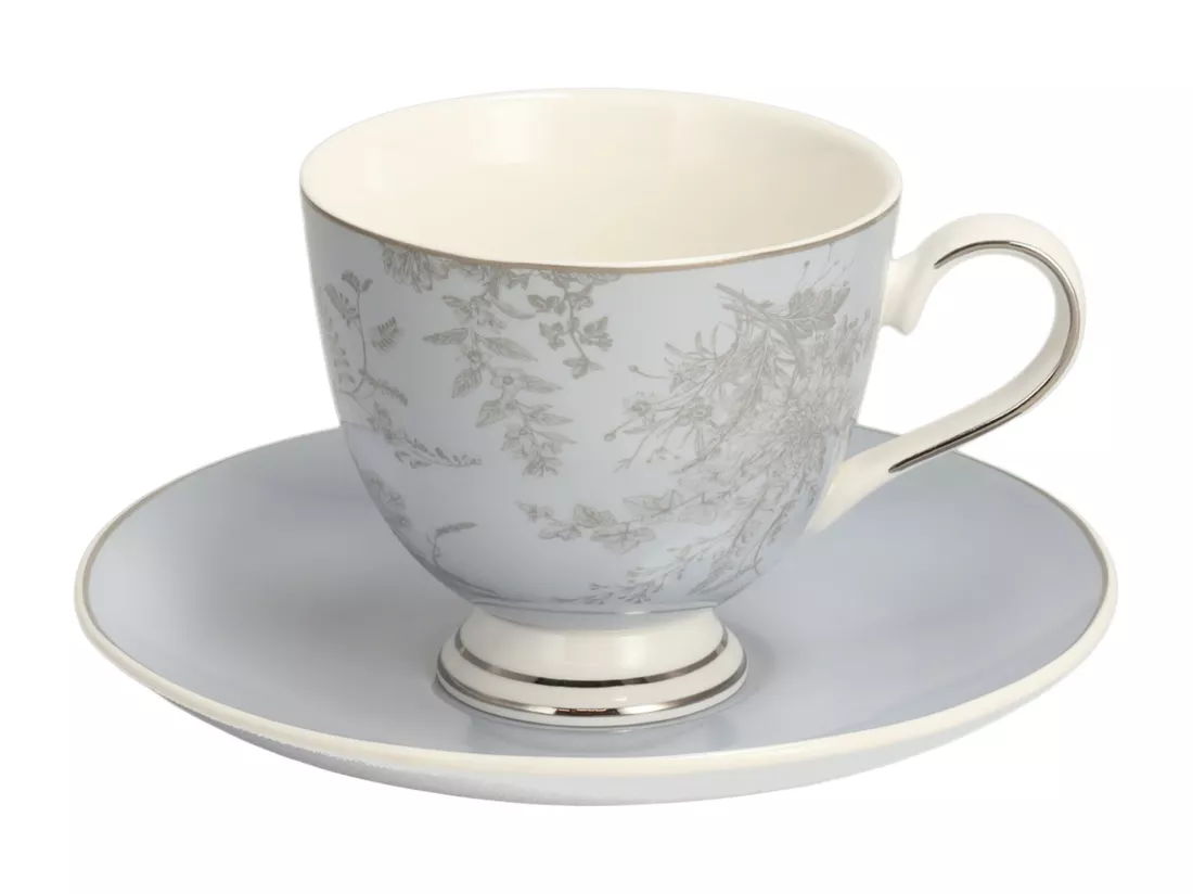 Tasse Avec Soucoupe Ibisco Moyen Multicolore 7.5 x 15.1