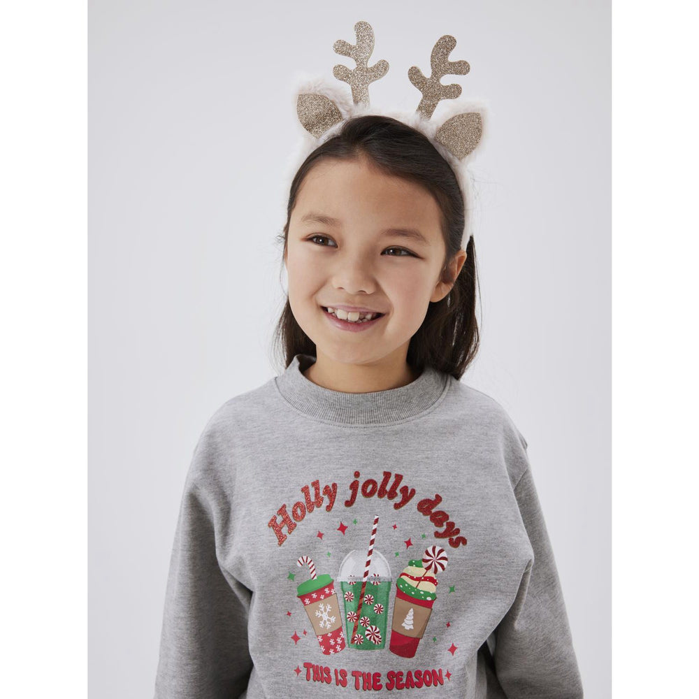 Køb Name It Grey Melange Ruljul Regular Sweatshirt