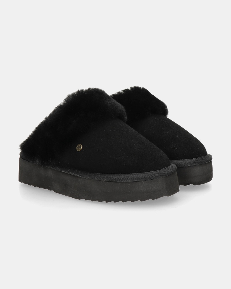 Warmbat Australia Flurry Plateau Pantoffels  - zwart