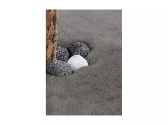 Tapis doux - LUMIA Gris anthracite 160*160
