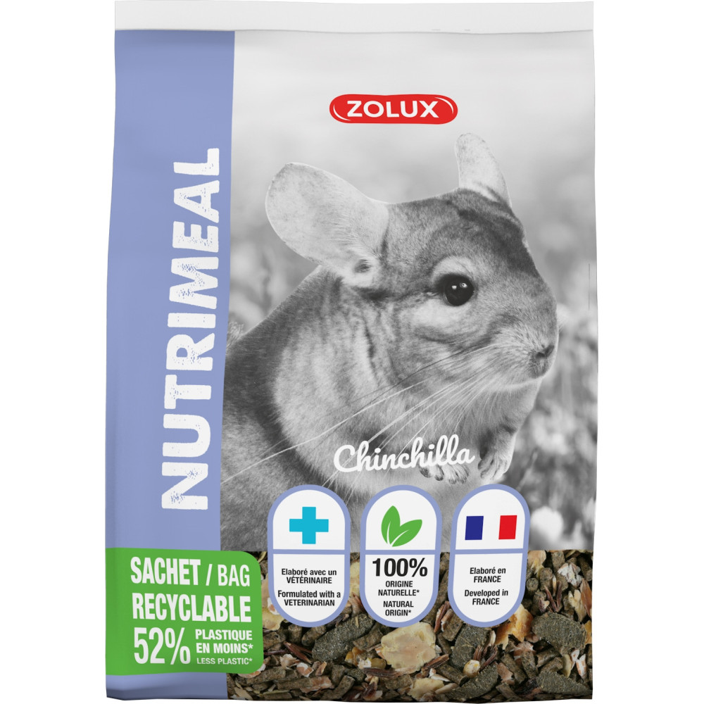Aliment composé pour chinchilla, nutrimeal sachet 800g