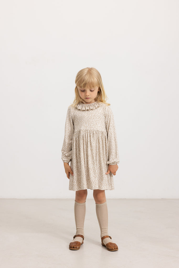 Diora Frill, Kjole - Beige Leo
