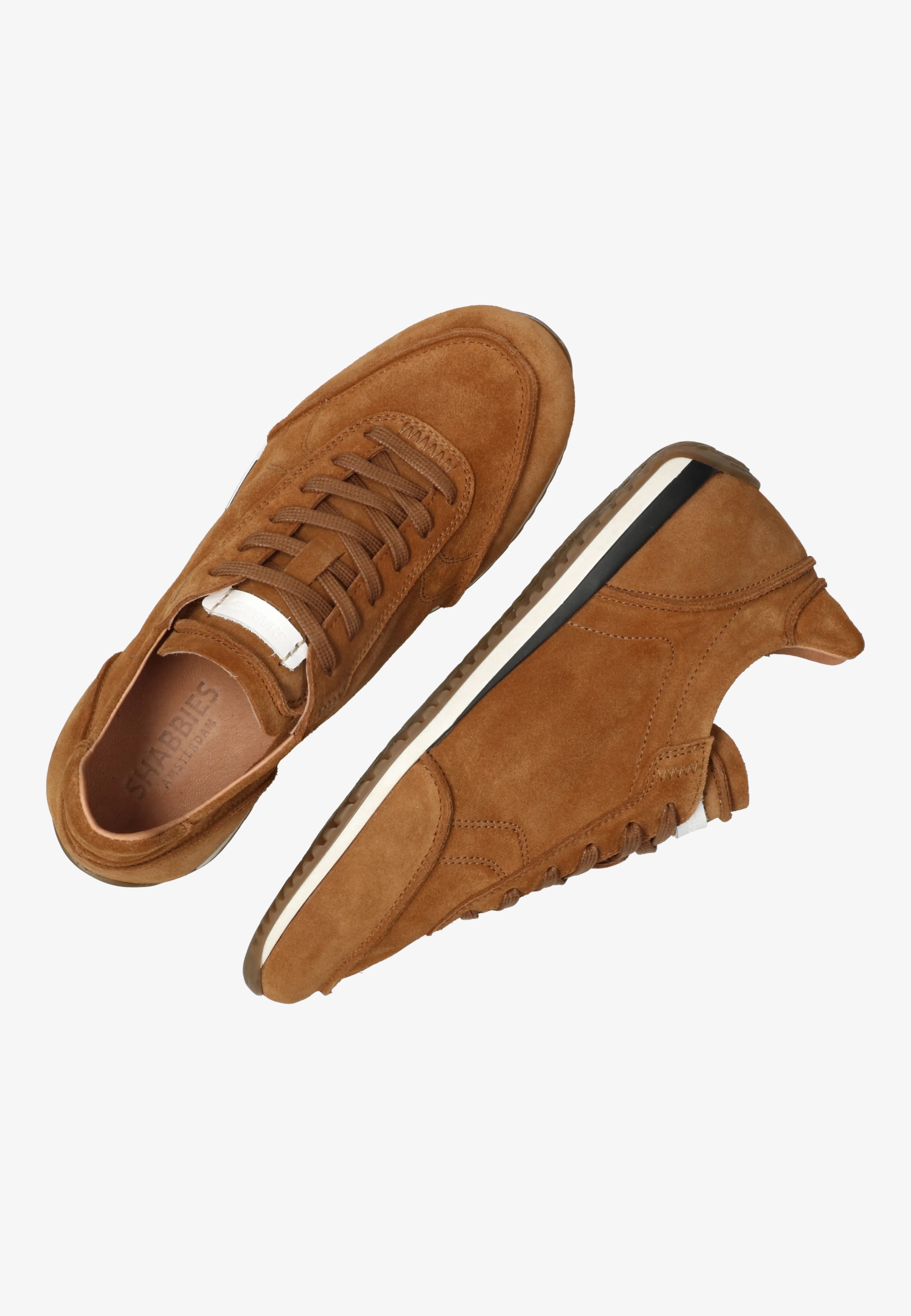 TAYA BASE Sneaker suede Cognac