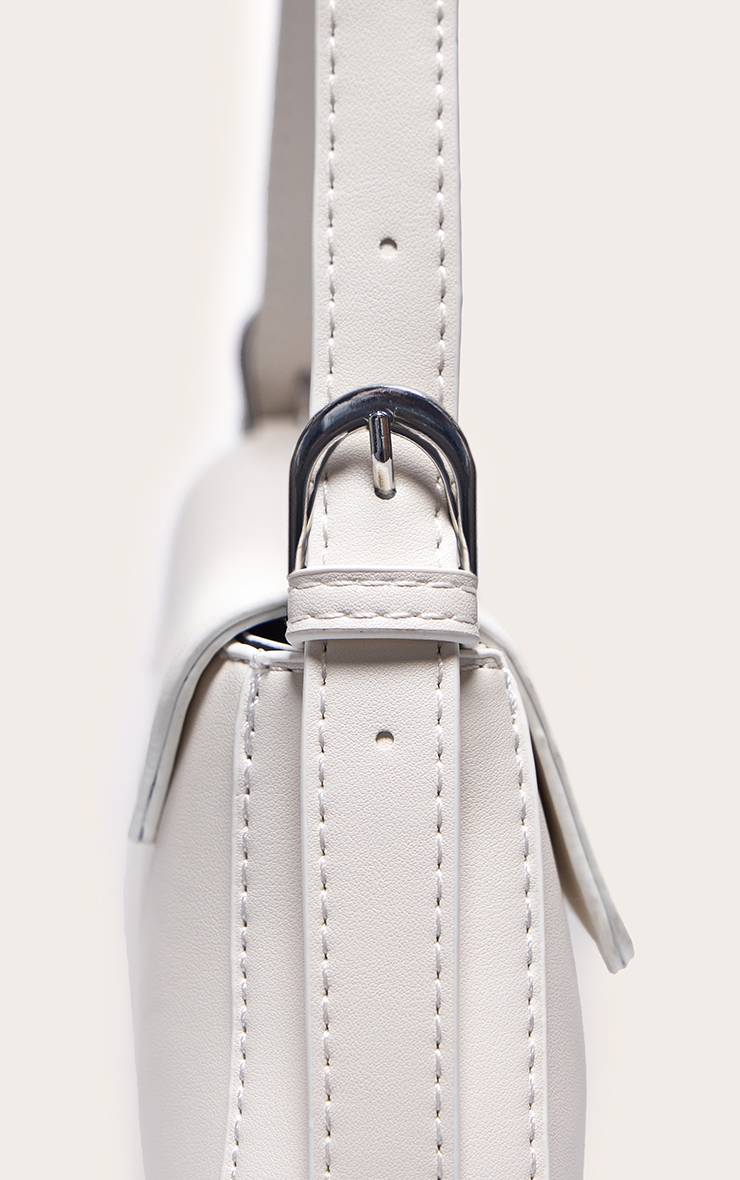Blanc Sac À Bandoulière Simple Trapèze