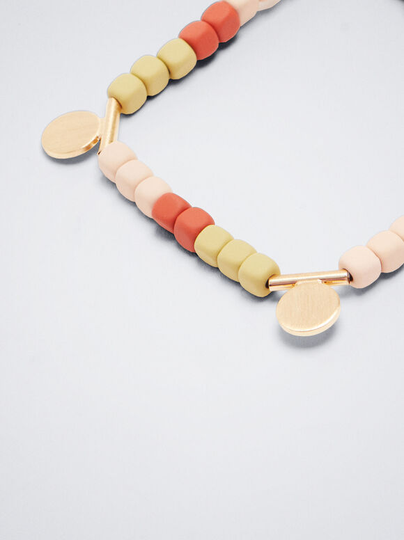 Pulseira elástica com medalhas - Multicolorida