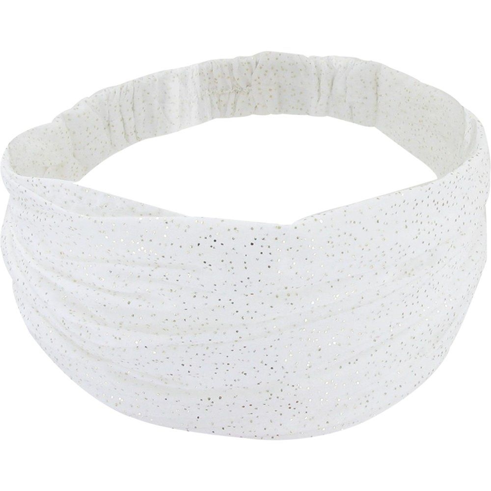 Bandeau Fichu Bébé Blanc Pailleté
