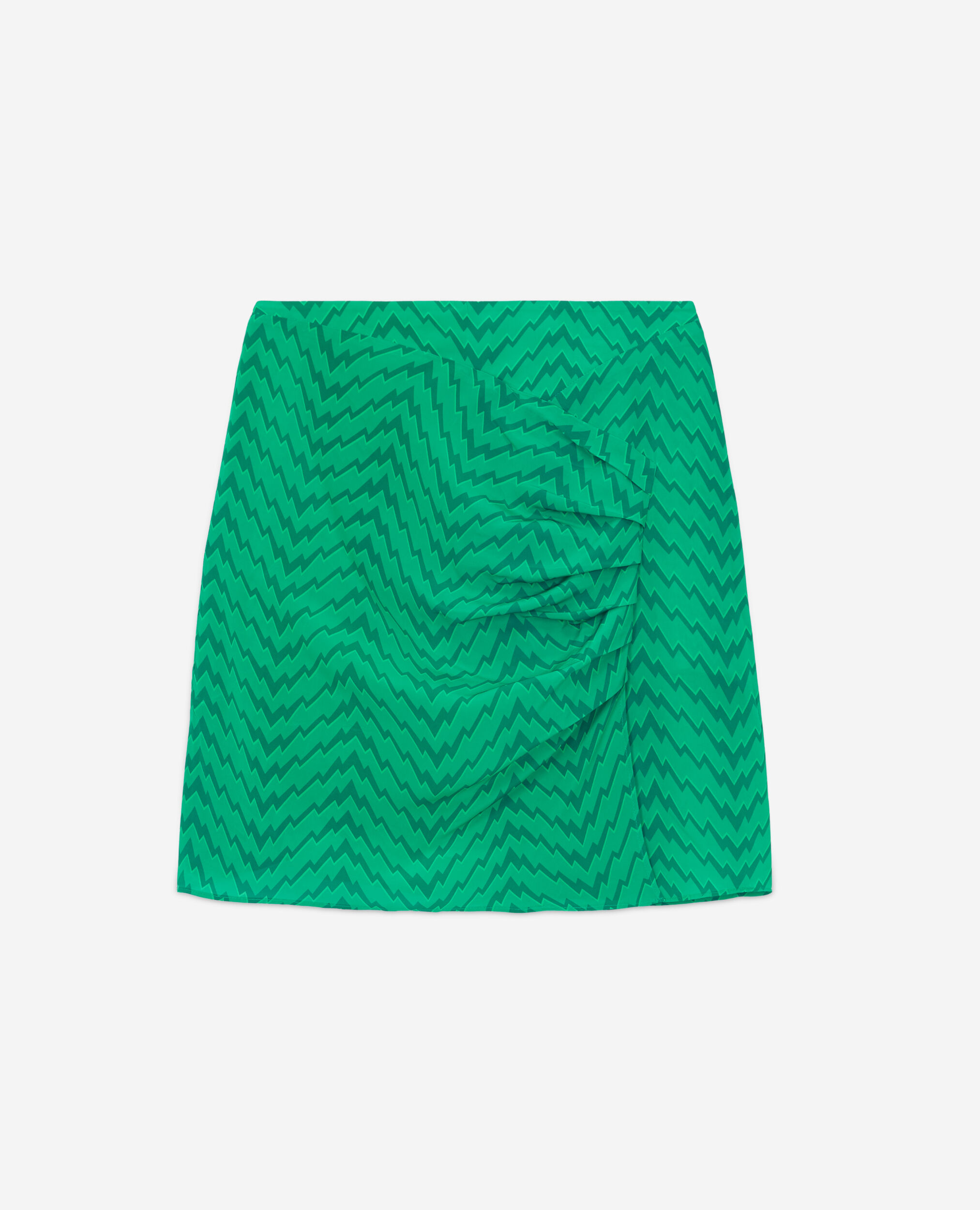 Jupe courte drapée verte