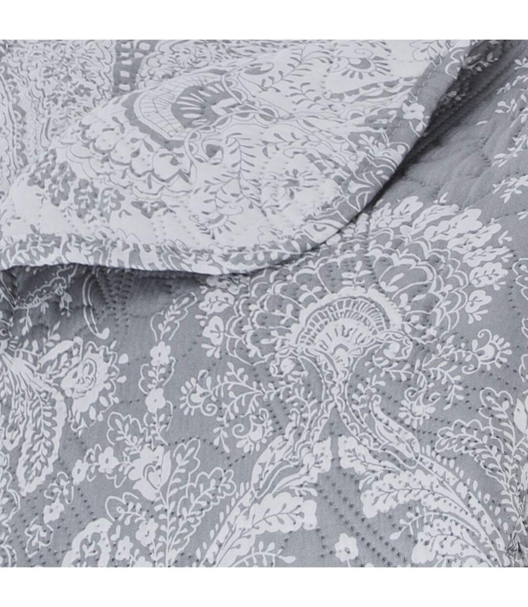 Dessus de lit et 2 taies Marie - 240 x 260 cm - Gris clair