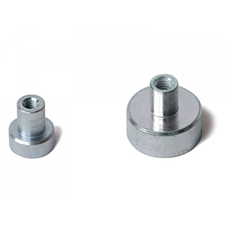 Greifermagnet mit Gewindebuchse, silber