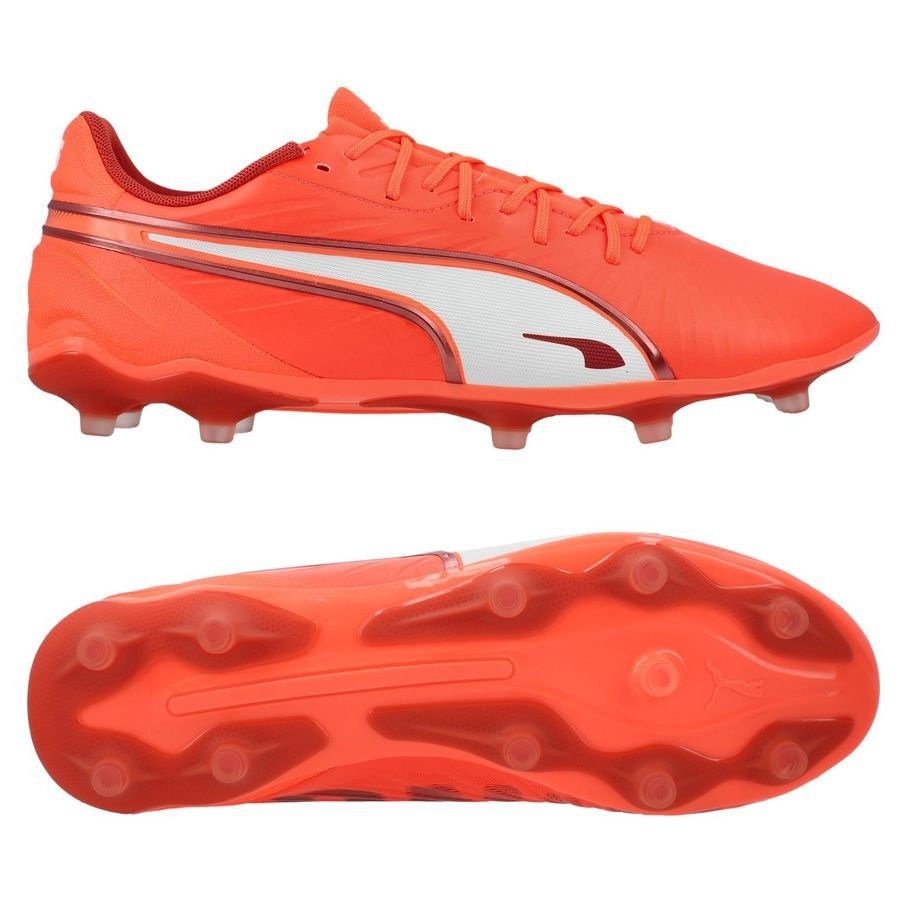 PUMA King Match FG/AG Unlimited - Glowing Red/Blanc/Red Fire