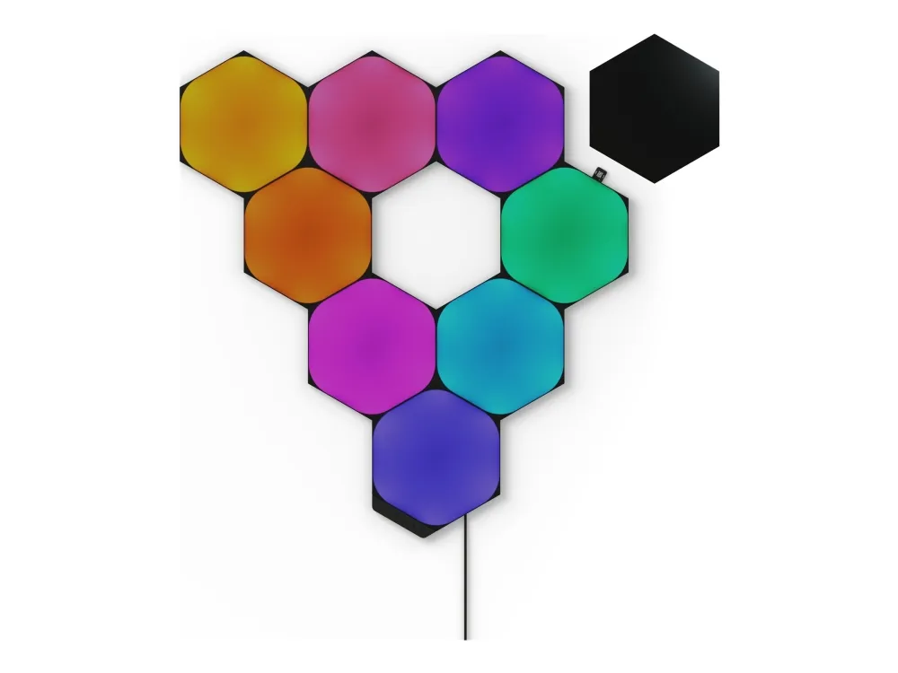 Nanoleaf Shapes Starter Kit - Lyspanelsæt - LED - hexagon - sort