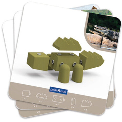 Guidecraft blokken met drukknopen - dieren - 33st