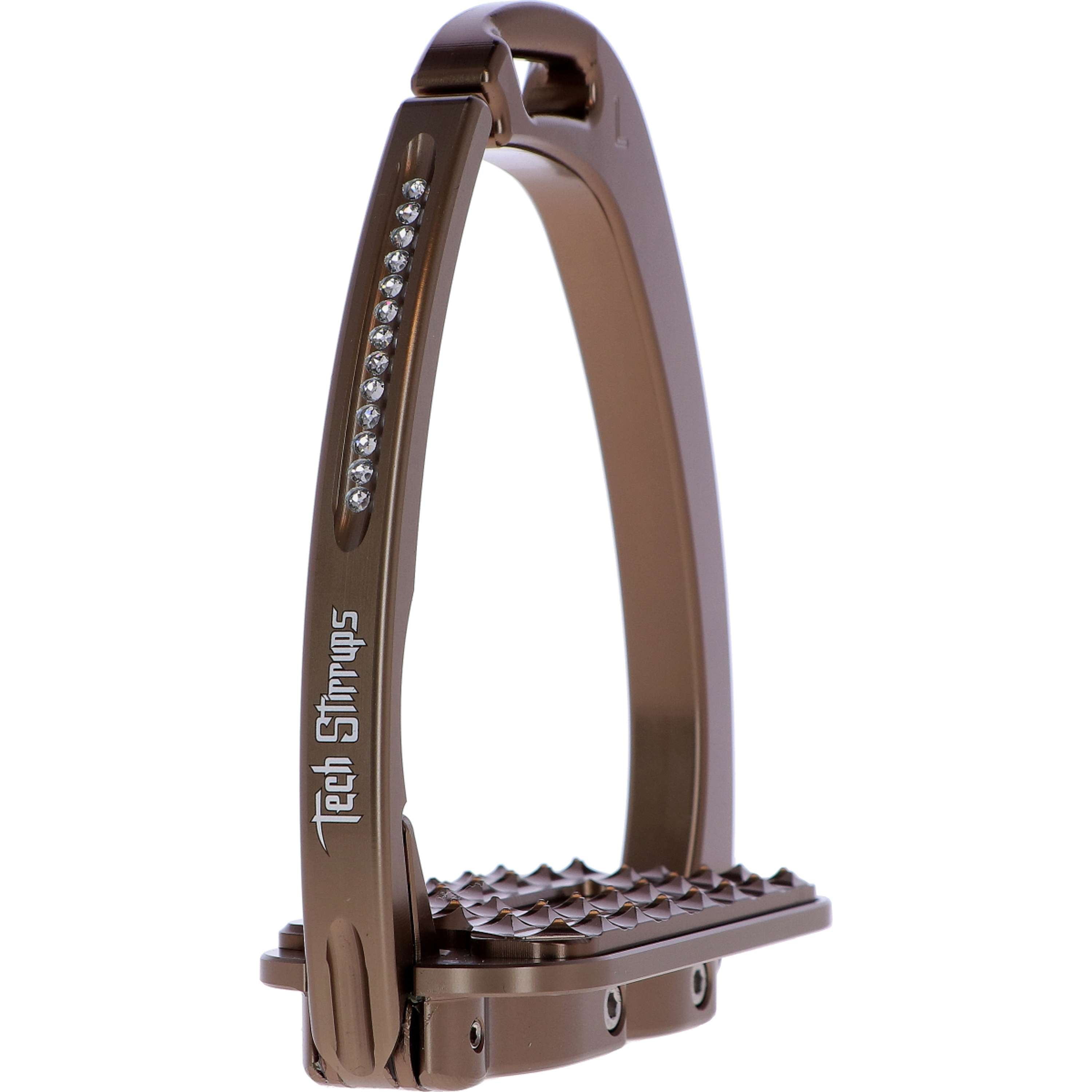 Tech Stirrups Stijgbeugels Venice Sloped Evo Swarovski Bruin
